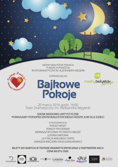 Modny Białystok Pomaga – stworzyć kolejny „Bajkowy Pokój” Dziecko, LIFESTYLE - Pokazy mody, metamorfozy, mistrzowskie popisy fryzjerstwa i makijażu, a do tego recital, wystawa i licytacje.