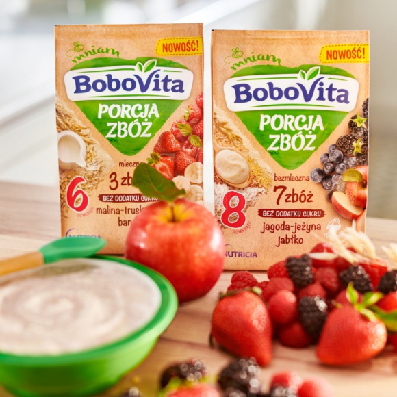 Odkryj to, co dobre dla maluszka – 6 nowych smaków kaszek BoboVita PORCJA ZBÓŻ Dziecko, LIFESTYLE - BoboVita wie, że produkty zbożowe to ważny element diety najmłodszych, dlatego z myślą o nich wprowadziła 6 nowych smaków kaszek BoboVita PORCJA ZBÓŻ.